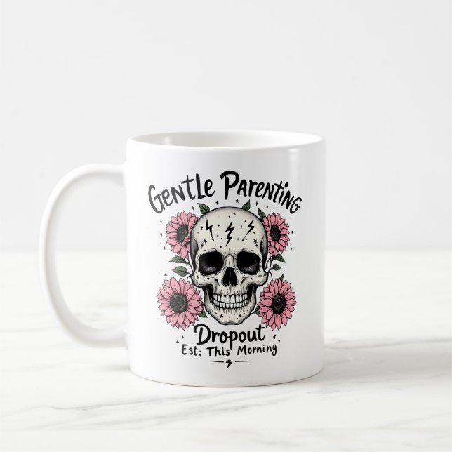 Gentle Parating Mugg | Funny Mamma Skull Coffee Ko (Vänster)
