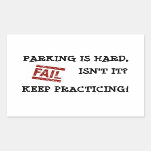 Gentle Parking Encouragement Rektangulärt Klistermärke