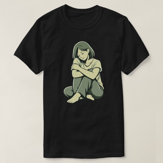 Gentle Pause – Quiet Emotional Healing T Shirt (Design framsida)