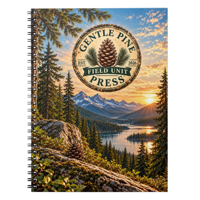 Gentle Pine Press Fältenhet Wilderness Notebook Anteckningsbok (Framsidan)