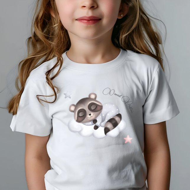 Gentle Pojke Raccoon Animal T Shirt (Gentle Baby Boy Raccoon Animal Baby T-Shirt)