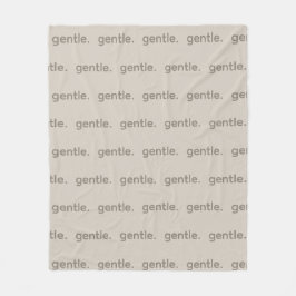 Gentle Repeated Word Pattern Cozy, Calm & Soft Fleecefilt