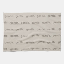 Gentle Repeated Word Pattern Cozy, Calm & Soft Kökshandduk