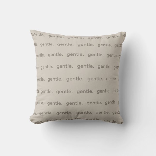 Gentle Repeated Word Pattern Cozy, Calm & Soft  Kudde (Framsida)