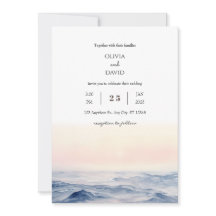 Gentle Rosa Ocean Vågar vid Dawn Beach Wedding