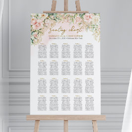 Gentle rosa ros grey guld 20 bord Sittplats Poster