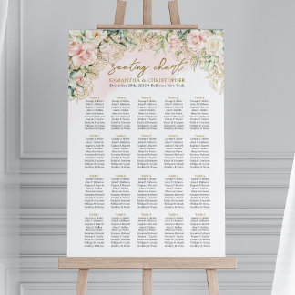 Gentle rosa ros grey guld 20 bord Sittplats Poster