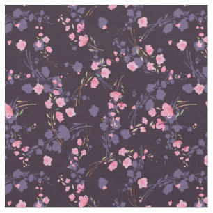 Gentle rosa sakura-blommor på mörkens bakgrund tyg