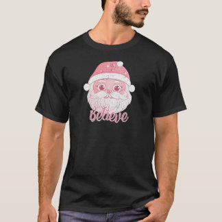 Gentle Rosa Snögubbe för Helgdagar T Shirt