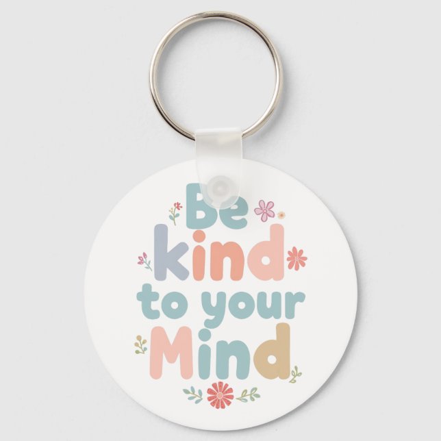 Gentle Self Care and Positive Reminder Nyckelring (Framsida)