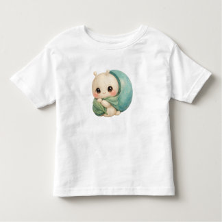 Gentle Snail with Moon Shell – Kawaii Watercolor T T Shirt