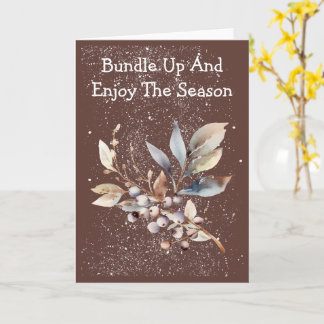 Gentle Snowfall Florals Winter Card Kort