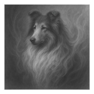 Gentle Soul — Collie Portrait by GeoWild Designs Fototryck