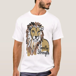 gentle strength lion t shirt