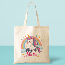 Gentle Unicorn med Rainbow Tygkasse