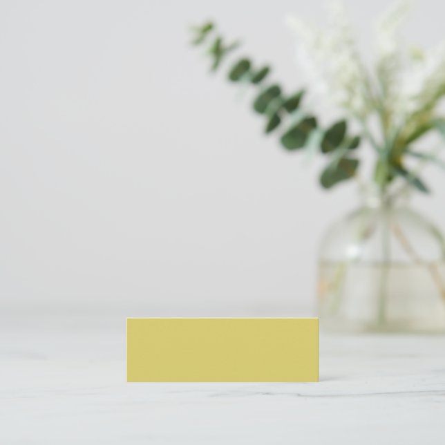 Gentle Warm Yellow Business Card Mini Visitkort (Stående Fram)