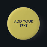 Gentle Warm Yellow Button Knapp<br><div class="desc">Personalizable dark blue text. ----A soft,  muted yellow that radiates a gentle warmth. This creamy,  golden-toned neutral is designed to bring a touch of cozy sunshine and calm to any aesthetic. It is a versatile and timeless shade that feels both cheerful and sophisticated.</div>