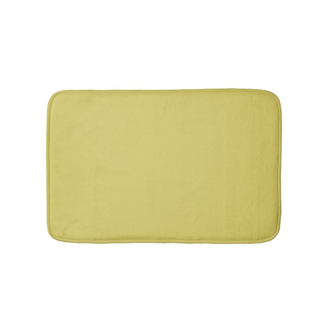 Gentle Warm Yellow Decorative Bath Mat Badrumsmatta (Framsidan)