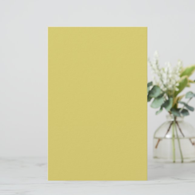 Gentle Warm Yellow Stationery Paper Brevpapper (Stående Fram)