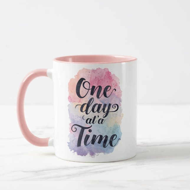 Gentle Watercolor Motivational Message Mugg (Vänster)