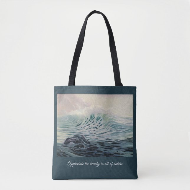Gentle Wave Appreciate Nature Crossbody Bag Tygkasse (Framsida)