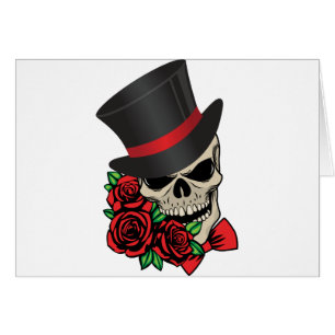 gentleman an Skull Hälsningskort