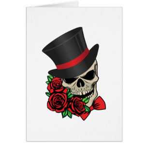 gentleman an Skull Hälsningskort
