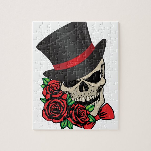 gentleman an Skull Pussel (Vertikal)