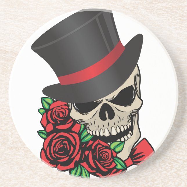 gentleman an Skull Underlägg Sandsten (Framsidan)