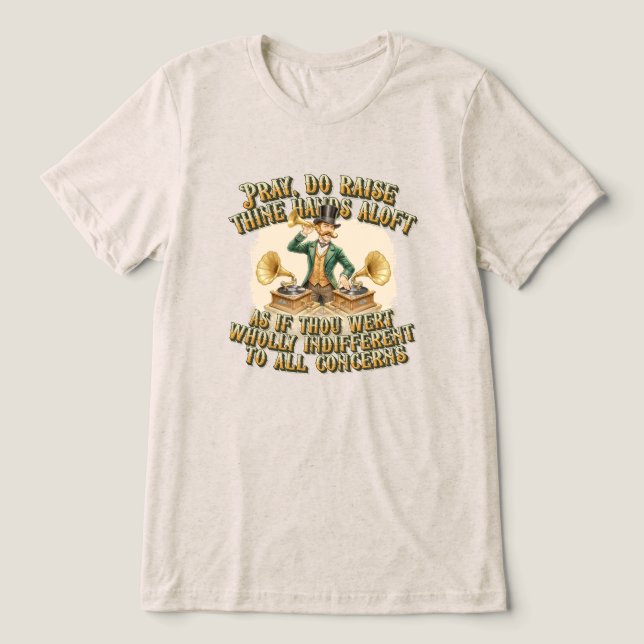 Gentleman DJ ‘Hand in the air’ Steampunk Party T Shirt (Design Framsida)