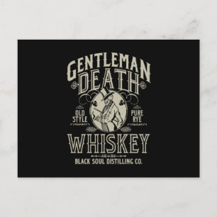 gentleman Död Old Stil Pure Rye Whiskey Vykort