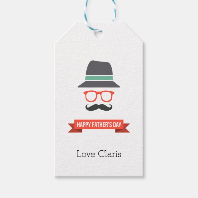 gentleman Fars dag Gift Märkre Presentetikett (Framsidan)