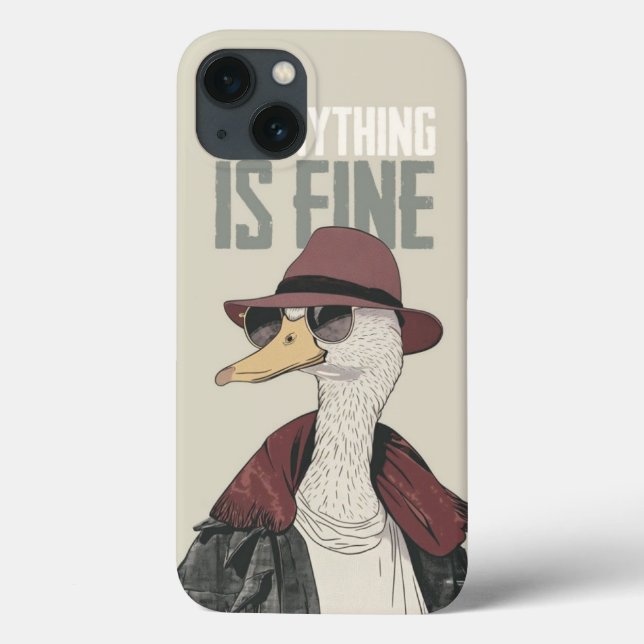 Gentleman Goose: Retro "Everything is Fine" Art Ca (Baksida)