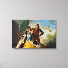 gentleman Holding a Parasol för en spansk skönhet Canvastryck