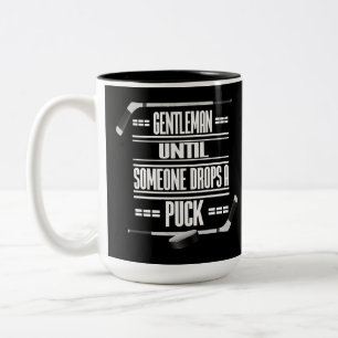 gentleman Ice Hockey Humor Black Två-Tonad Mugg