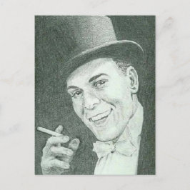 gentleman in Top hat Smoking Cigarette Vykort