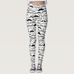 Gentleman klubb. Mustaschmönster 2 Leggings