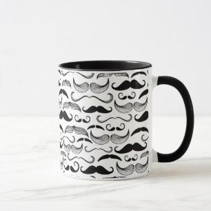 Gentleman klubb. Mustaschmönster 2 Mugg