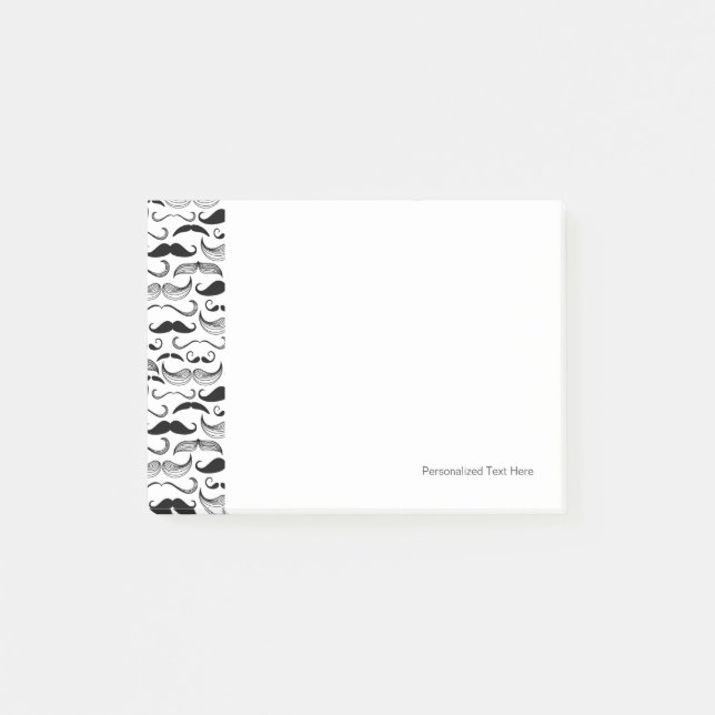 Gentleman klubb. Mustaschmönster 2 Post-it Block (Framsida)