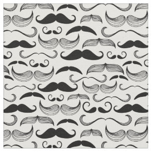 Gentleman klubb. Mustaschmönster 2 Tyg