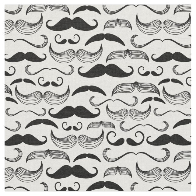 Gentleman klubb. Mustaschmönster 2 Tyg (Närbild)