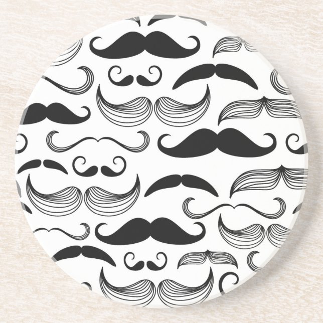 Gentleman klubb. Mustaschmönster 2 Underlägg (Framsidan)