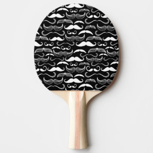 Gentleman klubb. Mustaschmönster Pingisracket