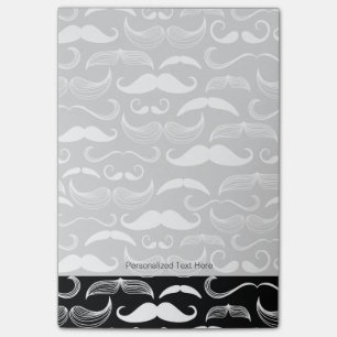 Gentleman klubb. Mustaschmönster Post-it Block