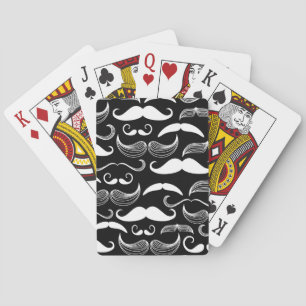 Gentleman klubb. Mustaschmönster Spel Kort