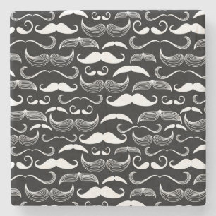 Gentleman klubb. Mustaschmönster Stenunderlägg