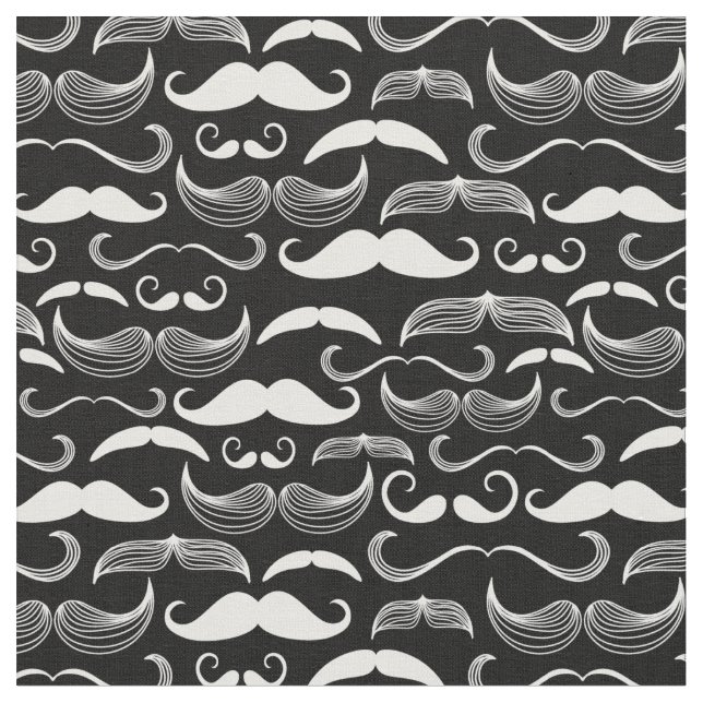 Gentleman klubb. Mustaschmönster Tyg (Närbild)