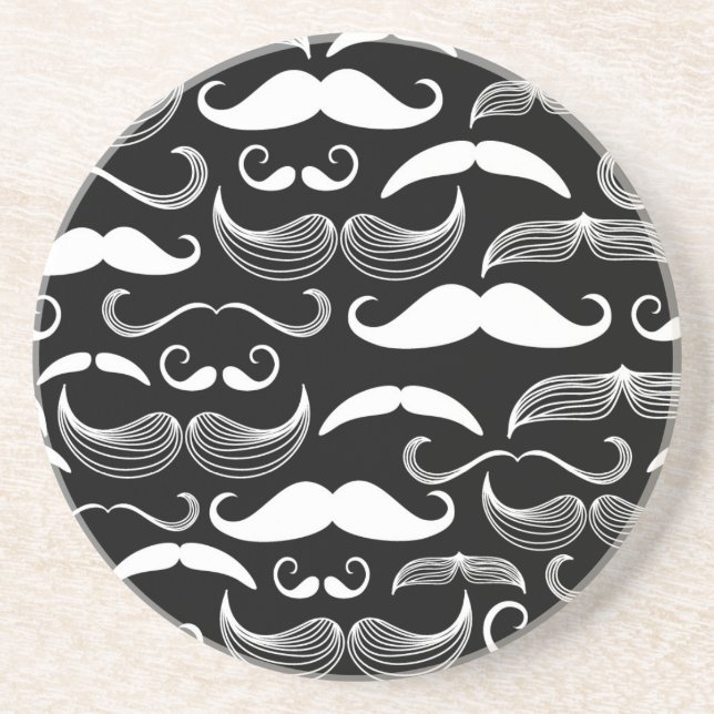 Gentleman klubb. Mustaschmönster Underlägg Sandsten (Framsidan)
