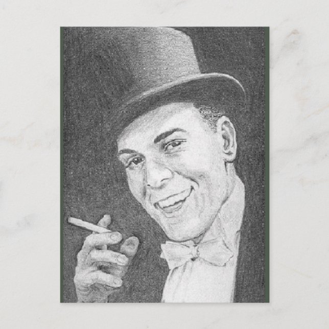 gentleman med Cigarette dragen i pennan 2004 Vykort (Framsida)