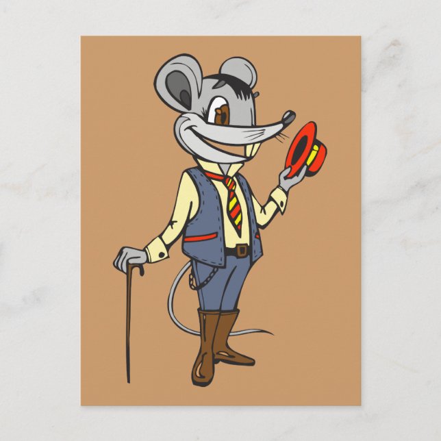 gentleman Mouse Vykort (Framsida)